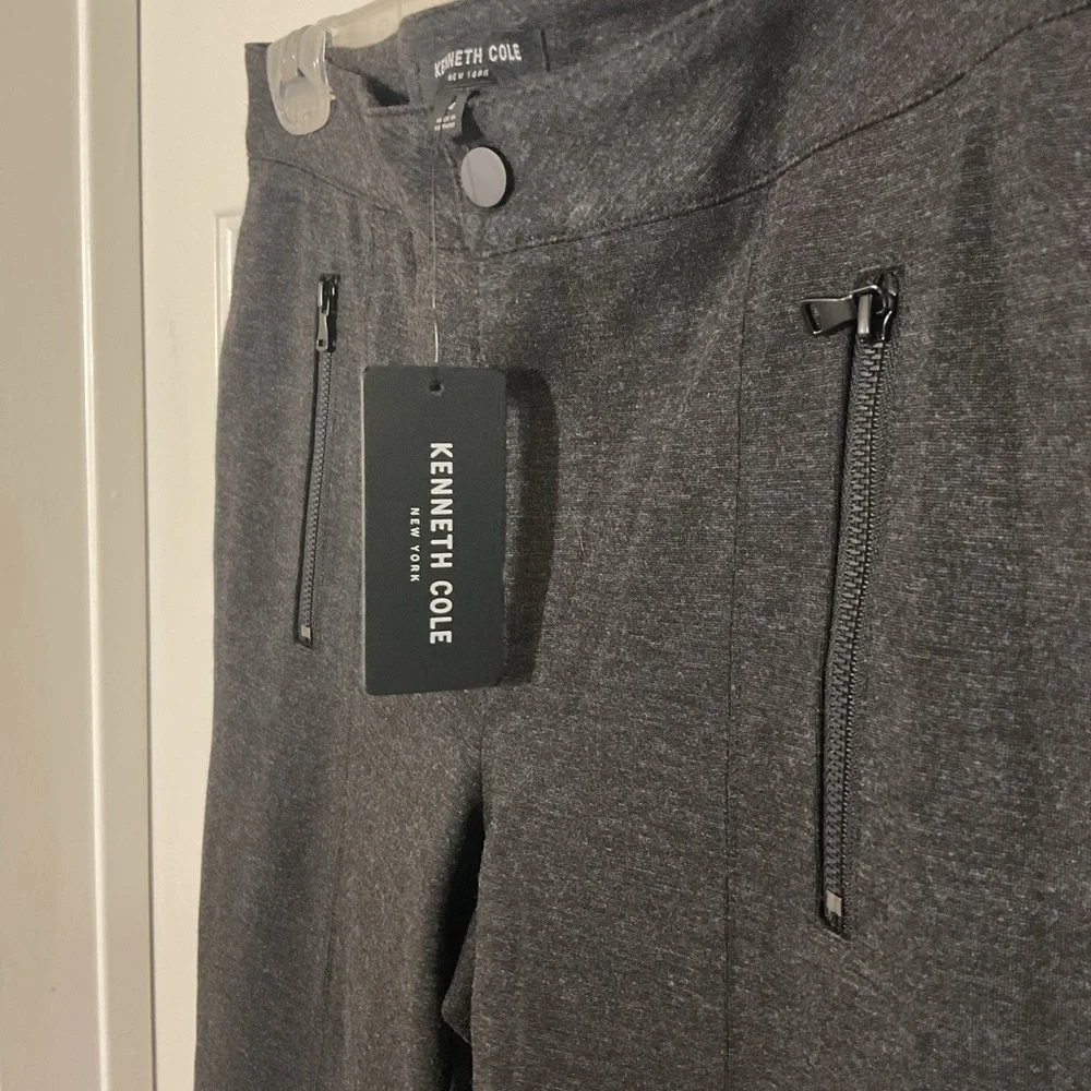 Kenneth Cole New York Grey Casual Pants Size 4 Zip Pocket NWT - Picture 8 of 11